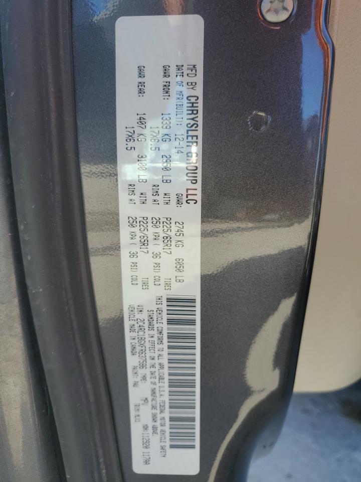 2015 Chrysler Town & Country Touring VIN: 2C4RC1BGXFR637586 Lot: 92186755