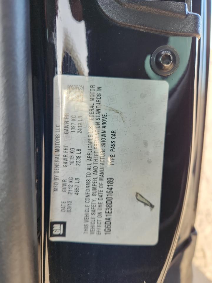 2013 Cadillac Cts VIN: 1G6DA1E38D0164189 Lot: 91799755