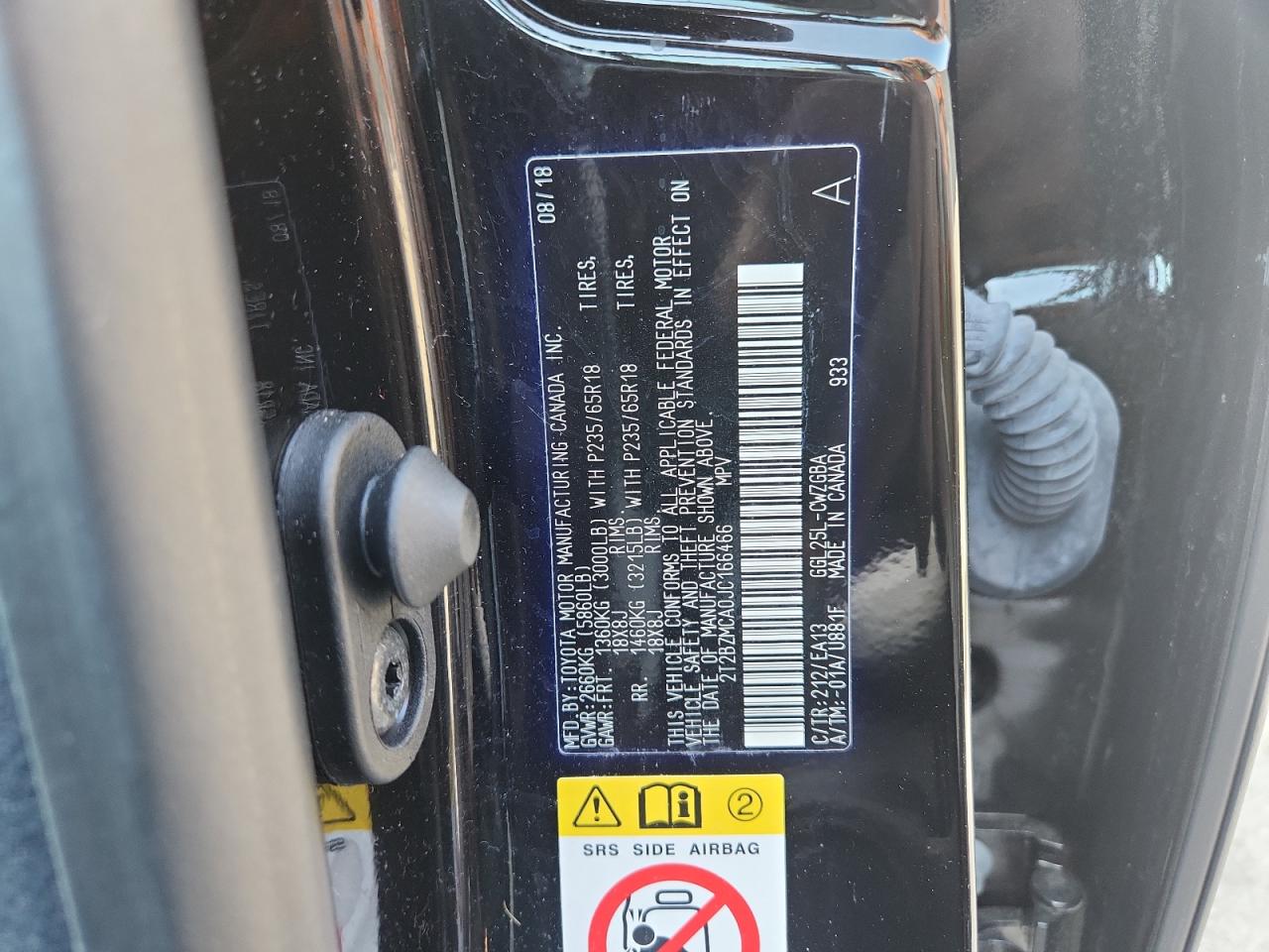 2018 Lexus Rx 350 Base VIN: 2T2BZMCA0JC166466 Lot: 92796665