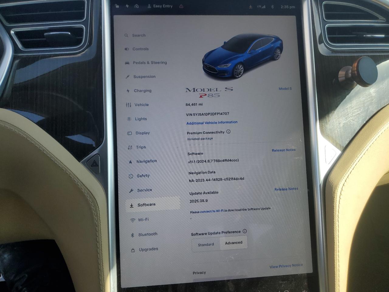 2013 Tesla Model S VIN: 5YJSA1DP2DFP14707 Lot: 92741145