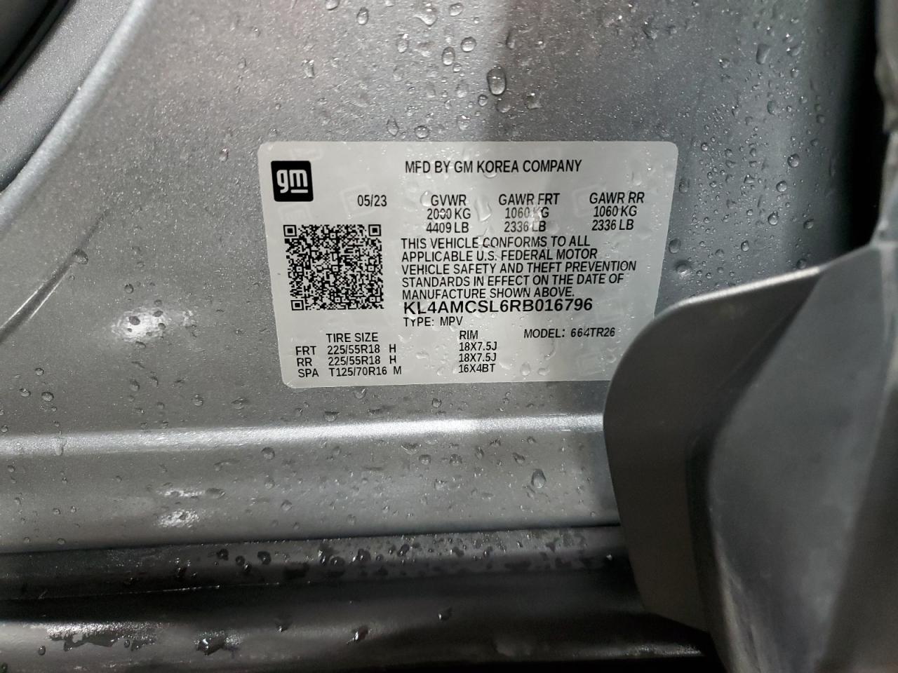 2024 Buick Encore Gx Preferred VIN: KL4AMCSL6RB016796 Lot: 90836725