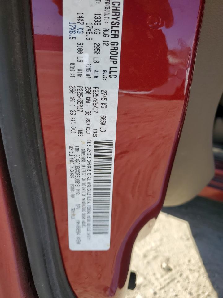 2013 Chrysler Town & Country Touring VIN: 2C4RC1BGXDR510849 Lot: 91513835