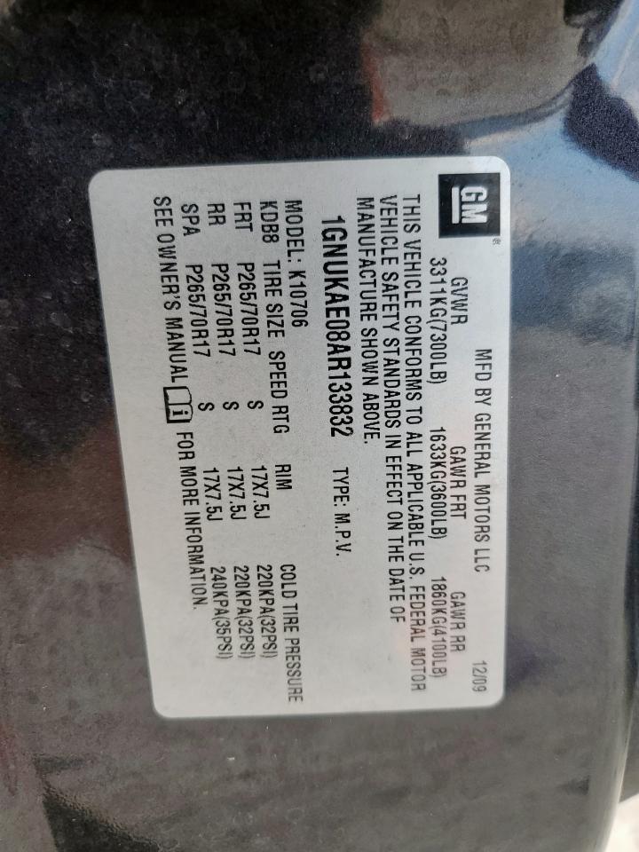 2010 Chevrolet Tahoe K1500 Ls VIN: 1GNUKAE08AR133832 Lot: 93377145