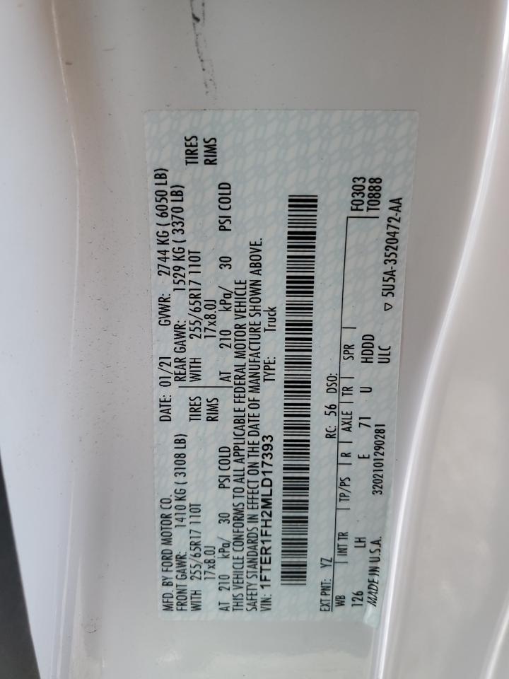 2021 Ford Ranger Xl VIN: 1FTER1FH2MLD17393 Lot: 93074415