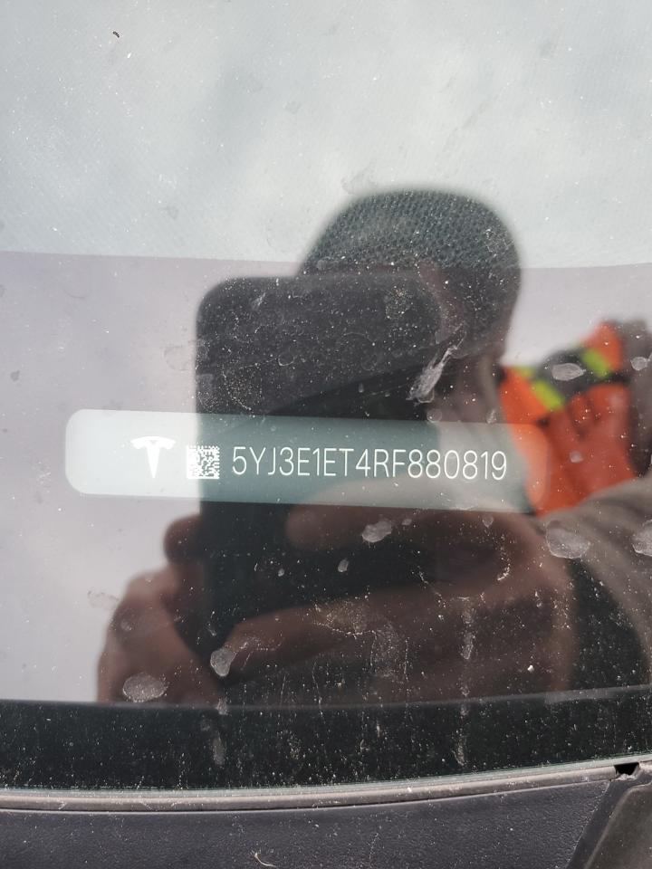 2024 Tesla Model 3 VIN: 5YJ3E1ET4RF880819 Lot: 93681735