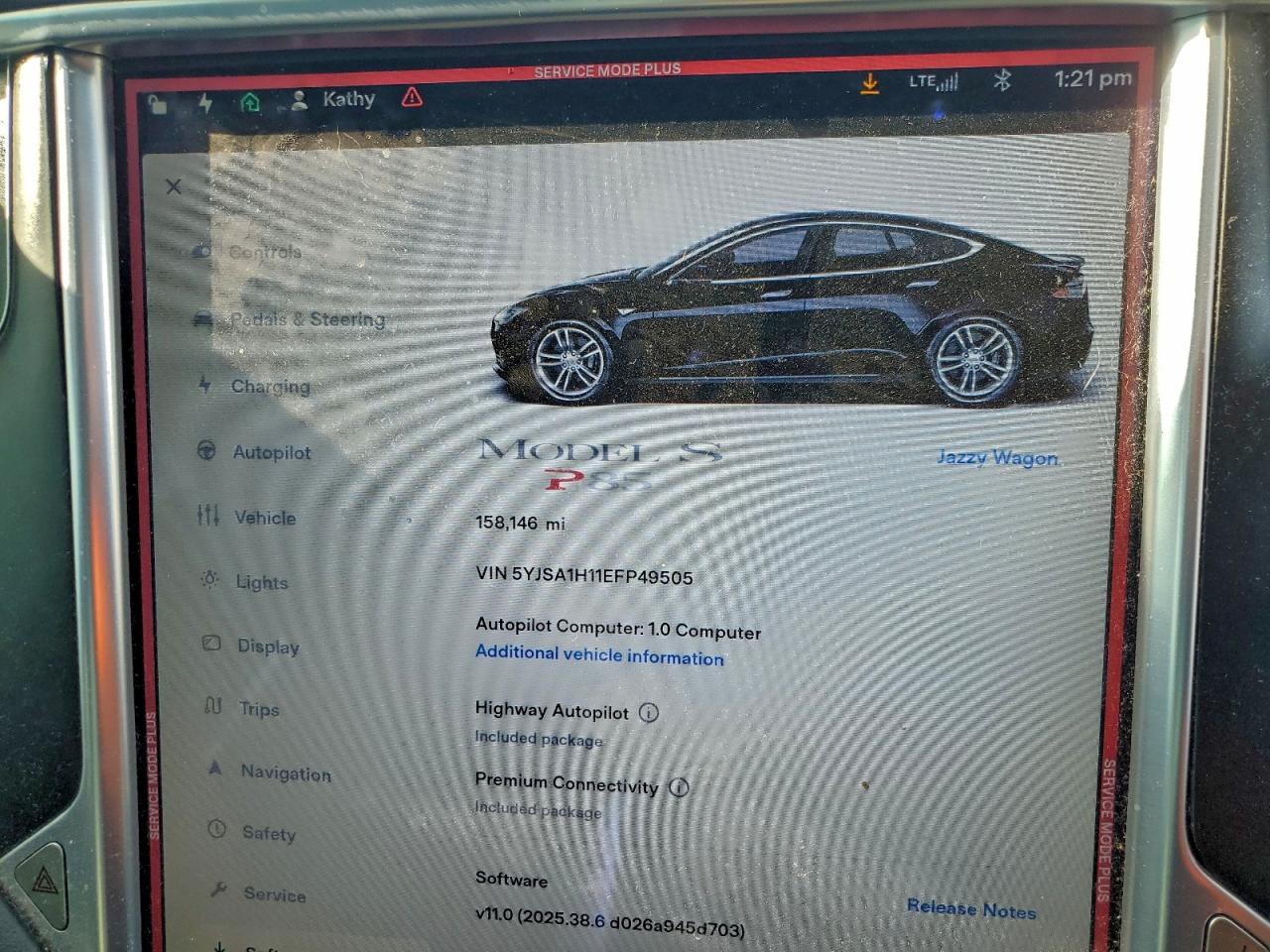 2014 Tesla Model S VIN: 5YJSA1H11EFP49505 Lot: 93864535