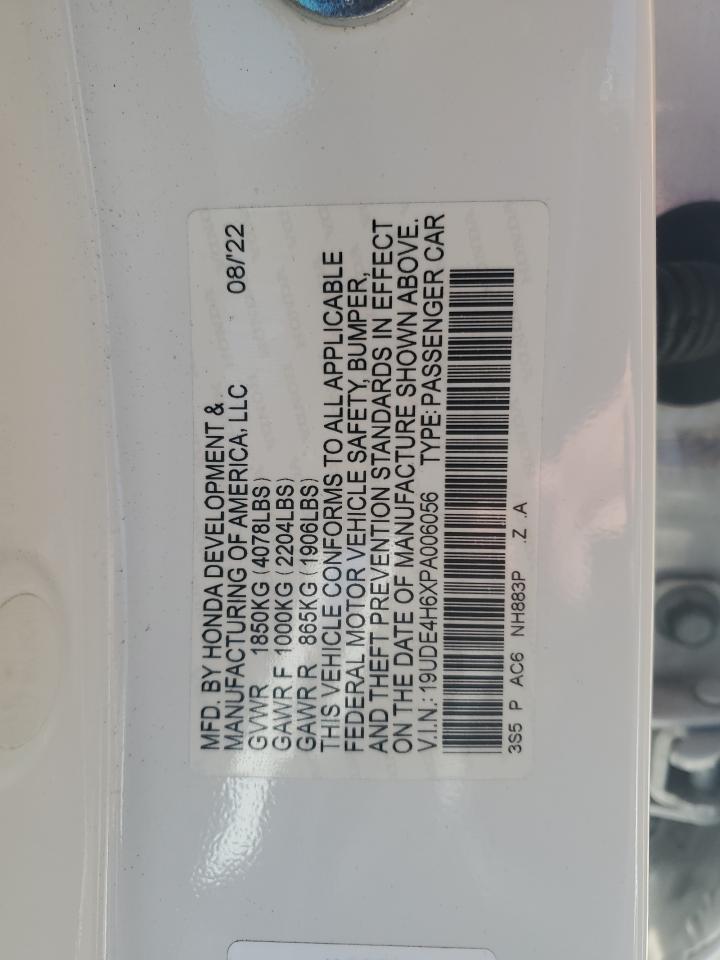 2023 Acura Integra A-Spec Tech VIN: 19UDE4H6XPA006056 Lot: 91905885