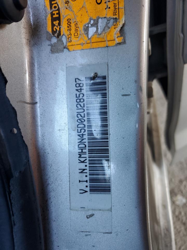 2002 Hyundai Elantra Gls VIN: KMHDN45D02U285487 Lot: 93716955