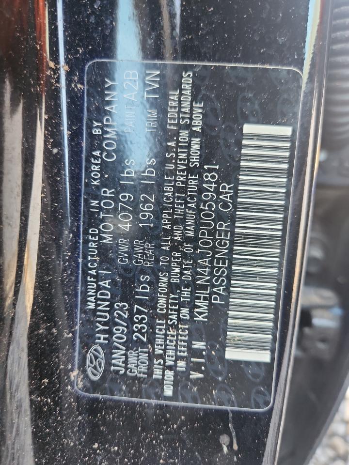 2023 Hyundai Elantra Limited VIN: KMHLN4AJ0PU059481 Lot: 92995095