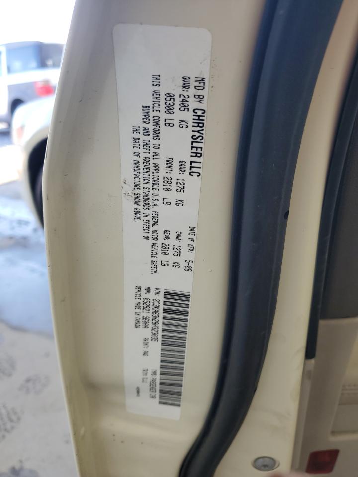 2008 Chrysler 300C VIN: 2C3KA63H28H323035 Lot: 92293295