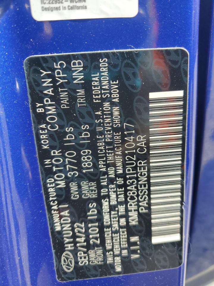 2023 Hyundai Venue Sel VIN: KMHRC8A31PU210417 Lot: 90785845