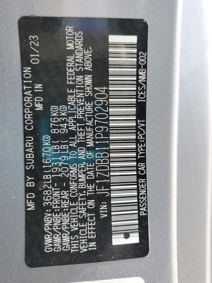 2023 Subaru Brz Premium VIN: JF1ZDBB11P9702904 Lot: 92709905