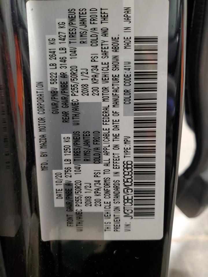 2021 Mazda Cx-9 Signature VIN: JM3TCBEY5M0509366 Lot: 92994075