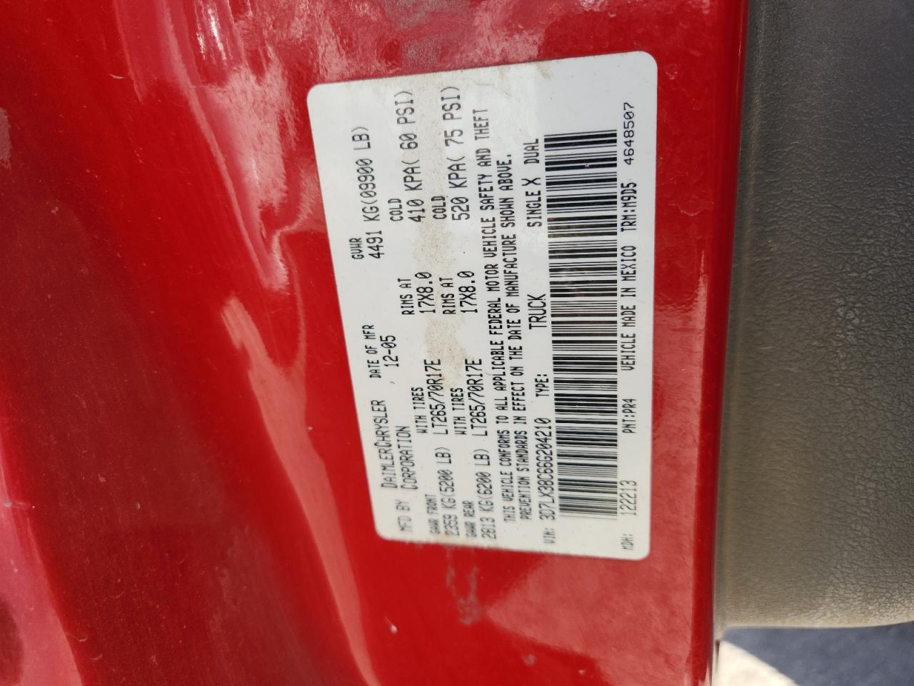 2006 Dodge Ram 3500 St VIN: 3D7LX38C66G204210 Lot: 92702765