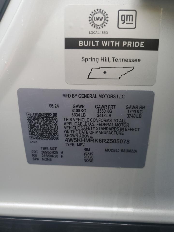 2024 Acura Zdx A-Spec VIN: 4W5KHMRK6RZ505078 Lot: 92285395