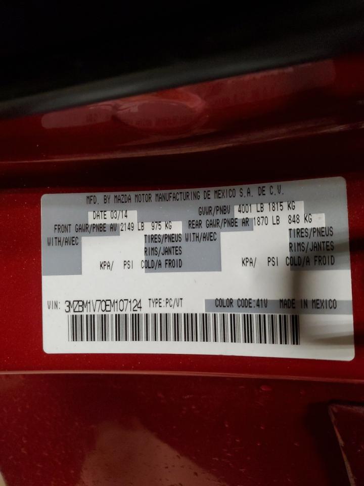 2014 Mazda 3 Touring VIN: 3MZBM1V70EM107124 Lot: 91773935