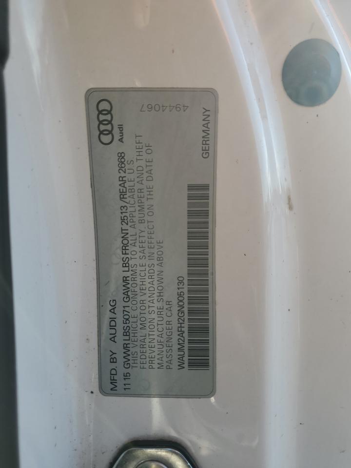 2016 Audi A5 Premium Plus S-Line VIN: WAUM2AFH2GN005130 Lot: 91101625