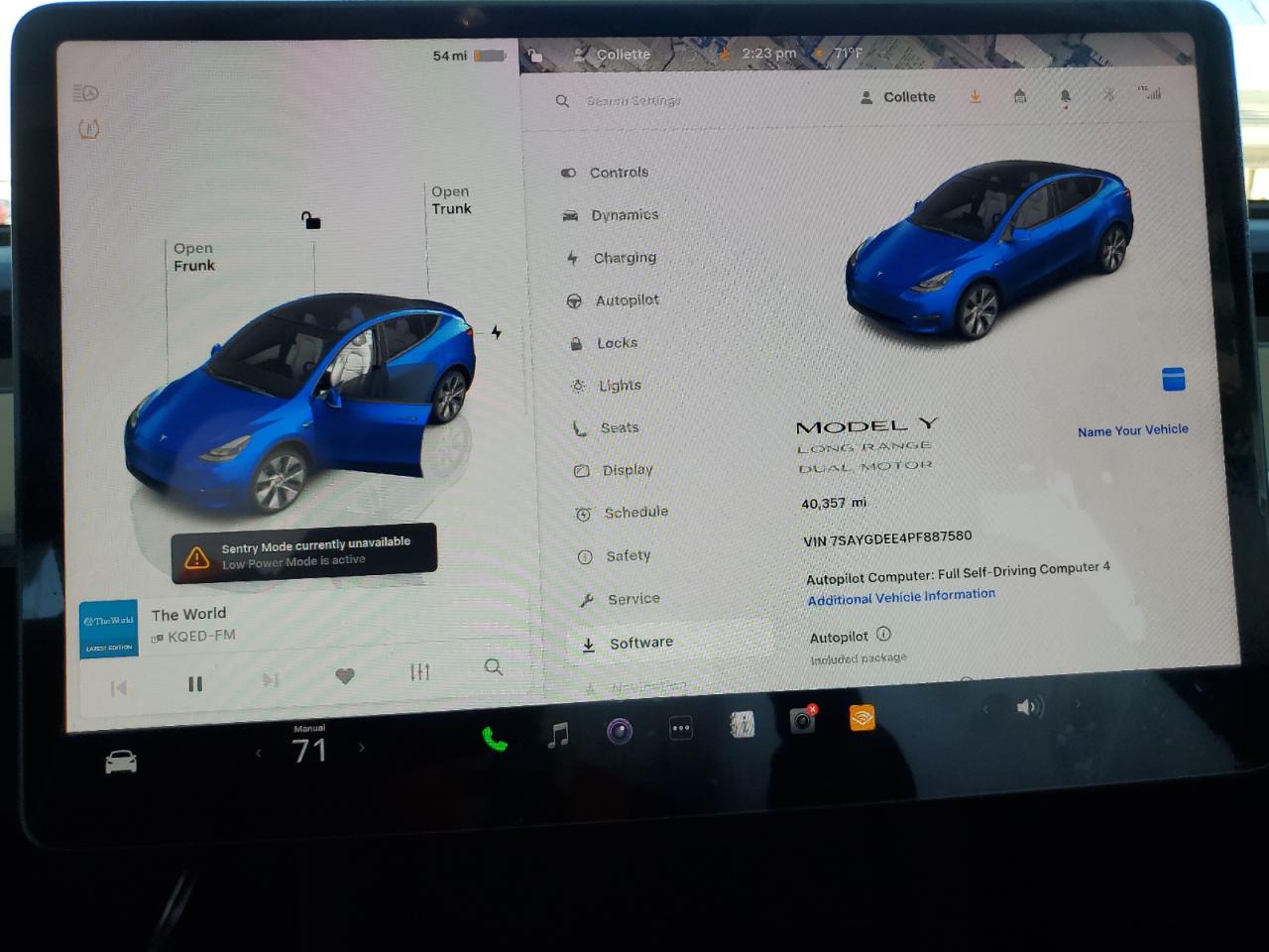 2023 Tesla Model Y VIN: 7SAYGDEE4PF887580 Lot: 92029965