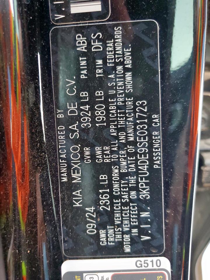 2025 Kia K4 Ex VIN: 3KPFU4DE9SE031723 Lot: 91939165