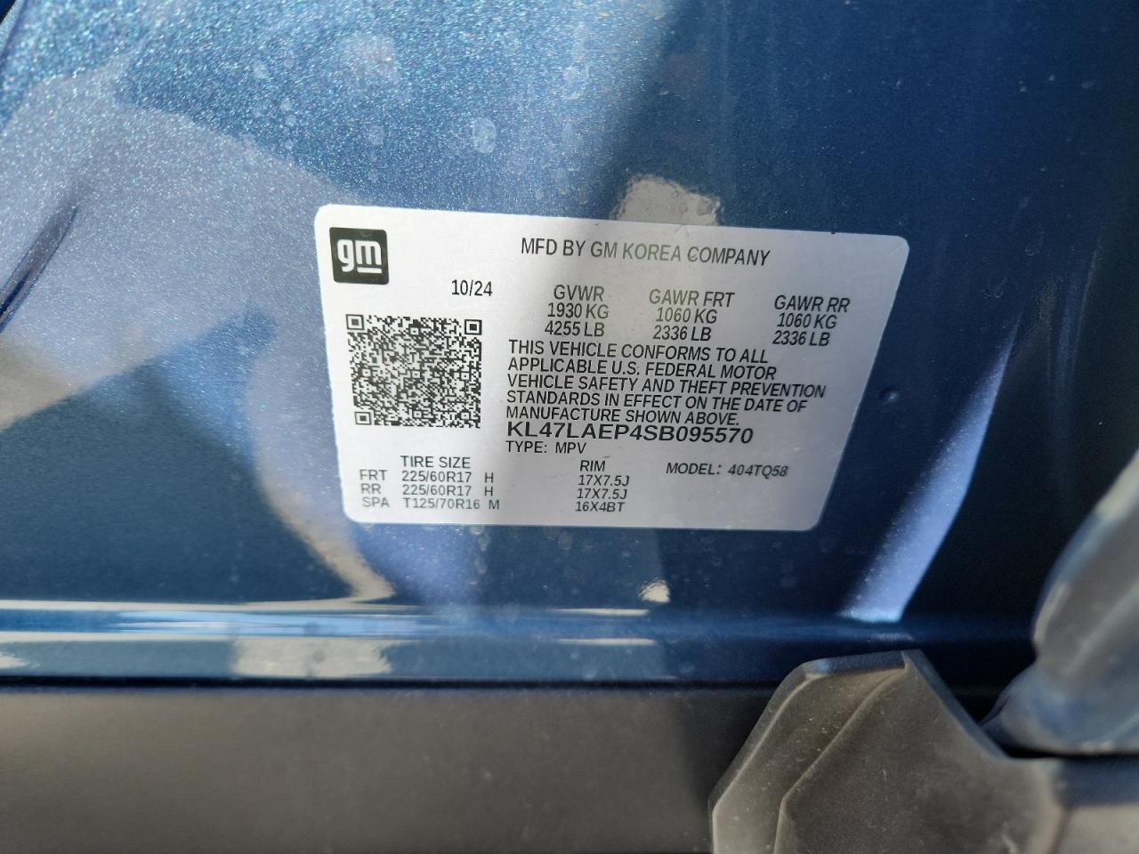 2025 Buick Envista Preferred VIN: KL47LAEP4SB095570 Lot: 90044945