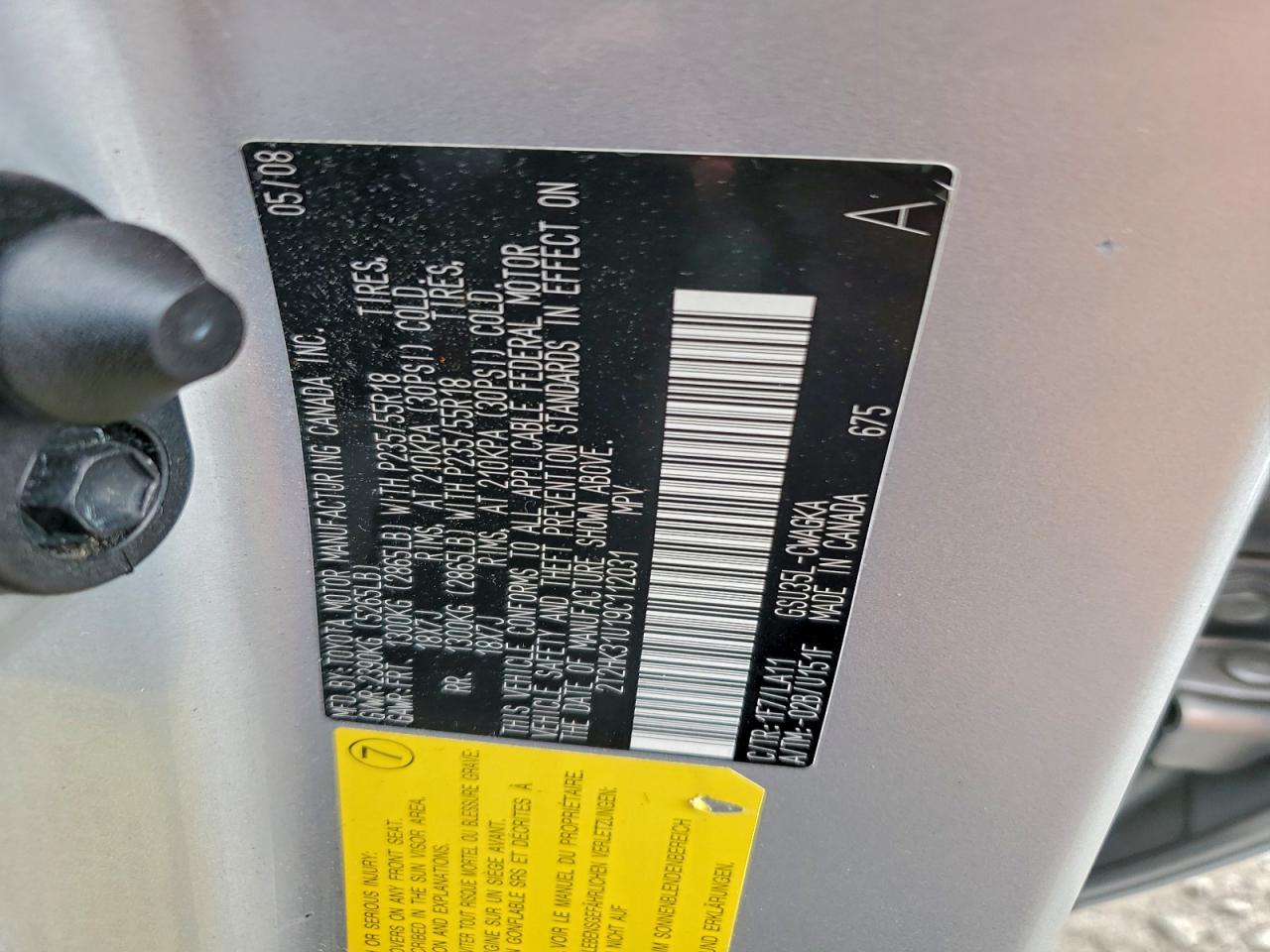 2009 Lexus Rx 350 VIN: 2T2HK31U19C112031 Lot: 94029545