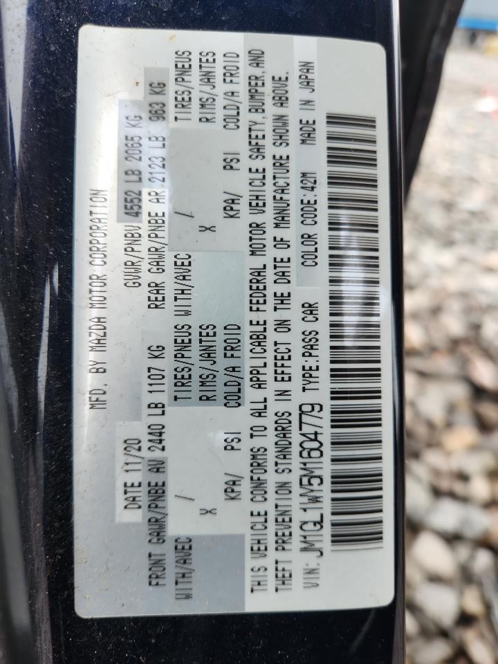 2021 Mazda 6 Grand Touring Reserve VIN: JM1GL1WY5M1604779 Lot: 93666265