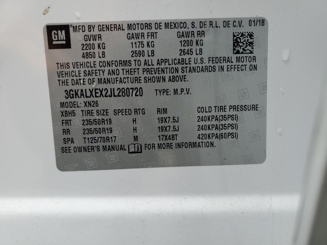 2018 GMC Terrain Denali VIN: 3GKALXEX2JL280720 Lot: 92162285