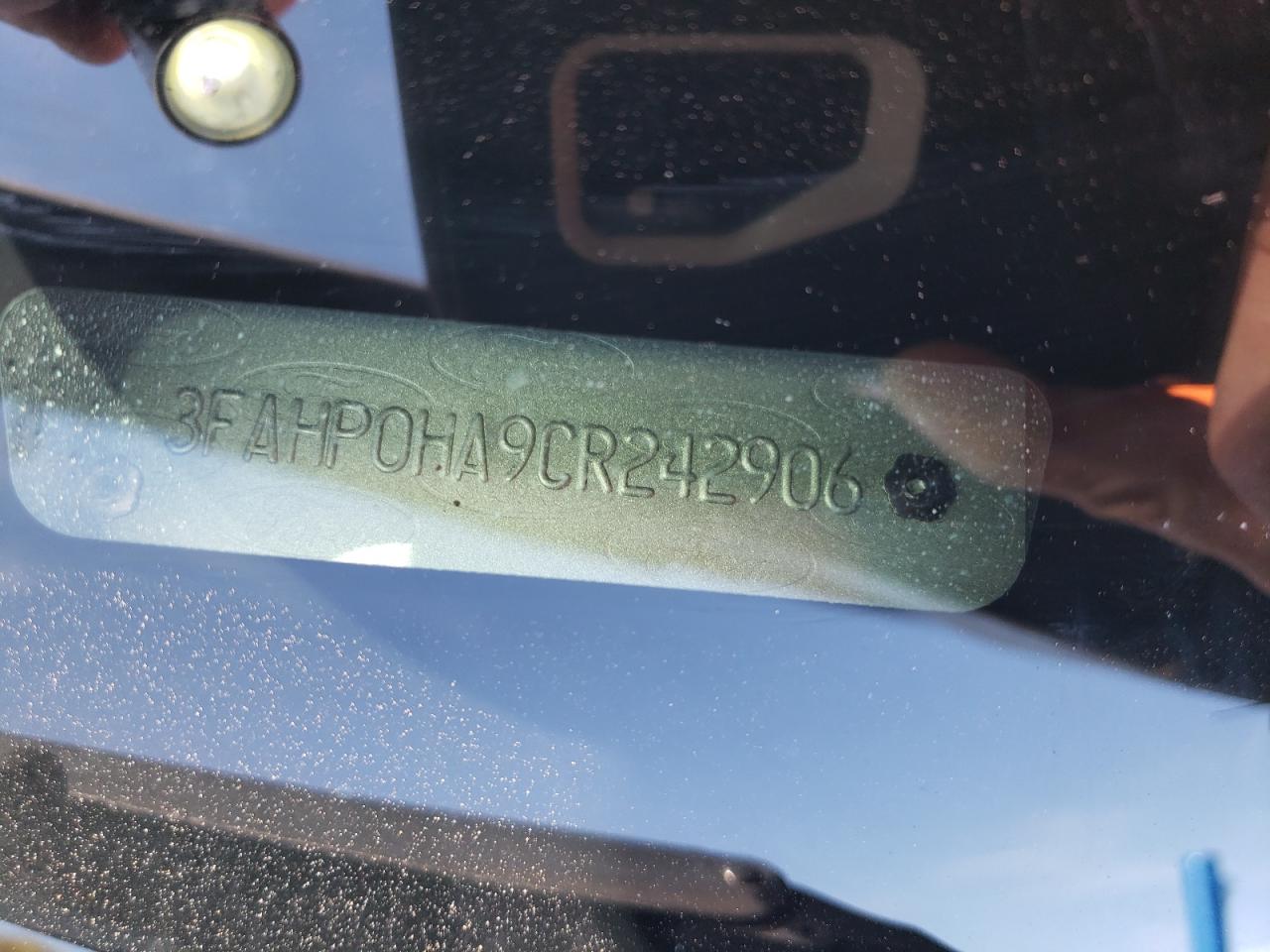 2012 Ford Fusion Se VIN: 3FAHP0HA9CR242906 Lot: 90738895