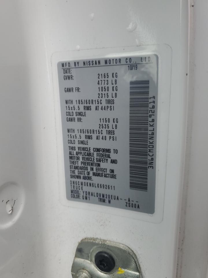 2020 Nissan Nv200 2.5S VIN: 3N6CM0KN6LK692611 Lot: 93269955