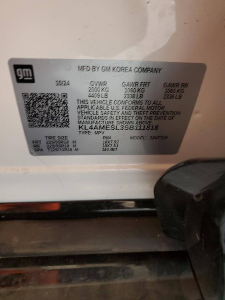 2025 Buick Encore Gx Sport Touring VIN: KL4AMESL3SB111818 Lot: 90853185