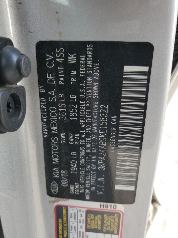 2019 Kia Rio S VIN: 3KPA24AB9KE158322 Lot: 93476765