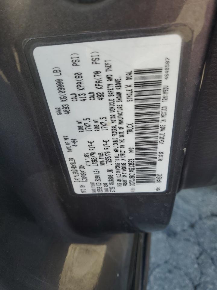 2004 Dodge Ram 2500 St VIN: 3D7KU28C14G213523 Lot: 92329115