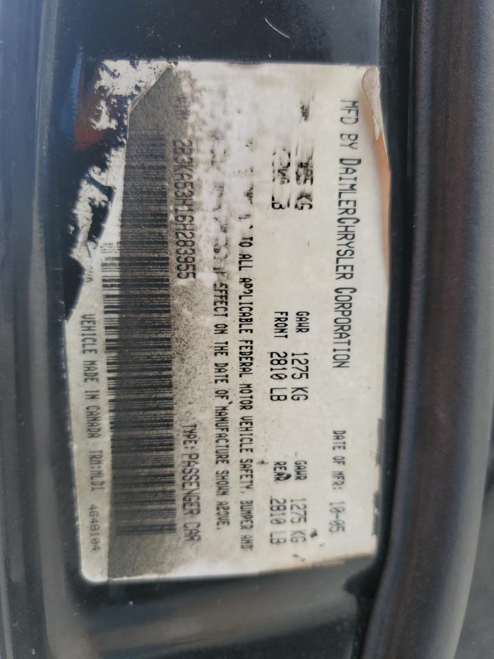 2006 Dodge Charger R/T VIN: 2B3KA53H16H283955 Lot: 93497535