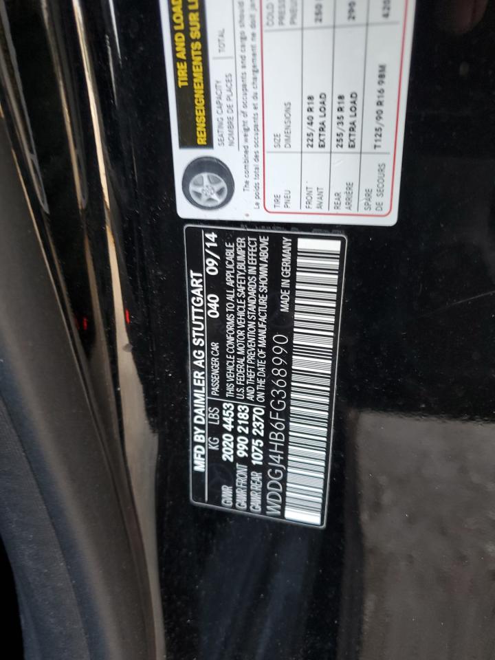 2015 Mercedes-Benz C 250 VIN: WDDGJ4HB6FG368990 Lot: 92635455