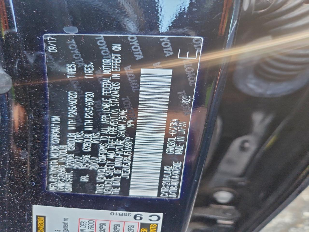 2018 Toyota 4Runner Sr5 VIN: JTEZU5JRXJ5169819 Lot: 94256065