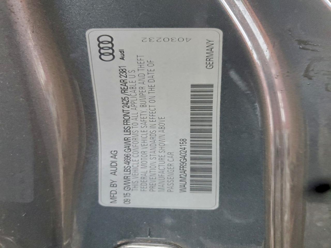 2016 Audi A5 Premium Plus S-Line VIN: WAUM2AFR9GA024158 Lot: 93761925