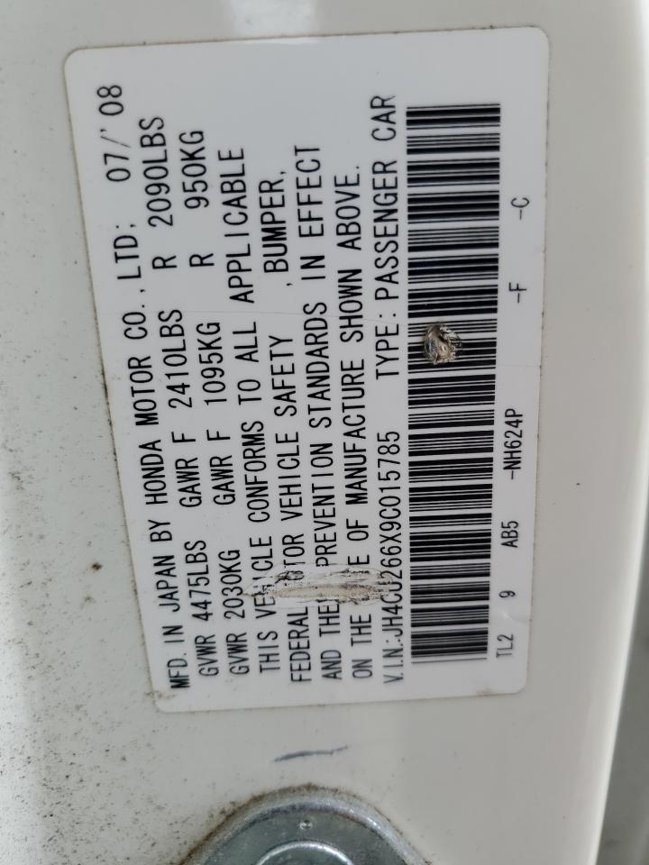 2009 Acura Tsx VIN: JH4CU266X9C015785 Lot: 90510015