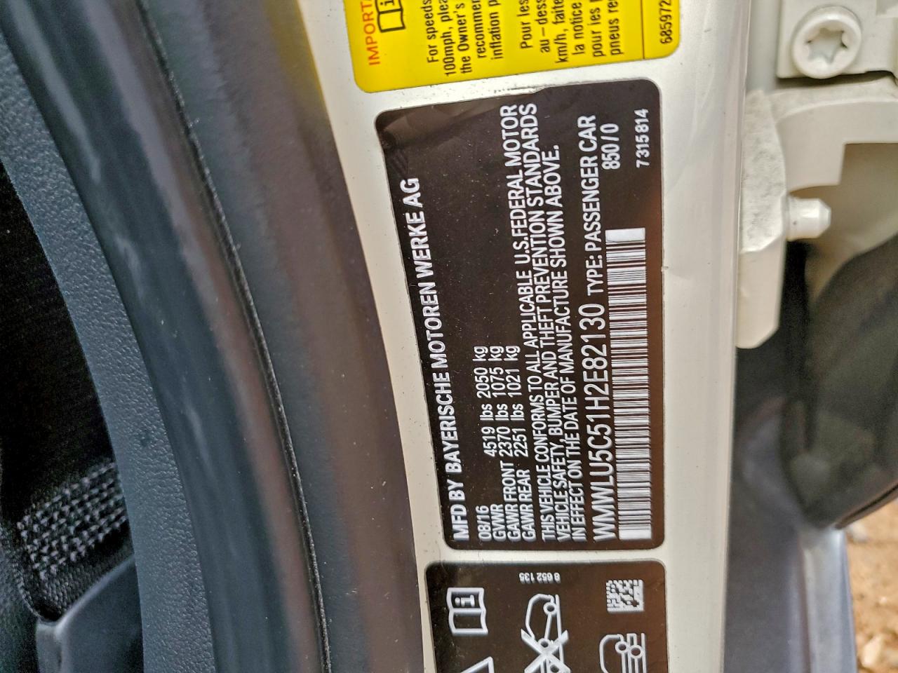 2017 Mini Cooper S Clubman All4 VIN: WMWLU5C51H2E82130 Lot: 93321535