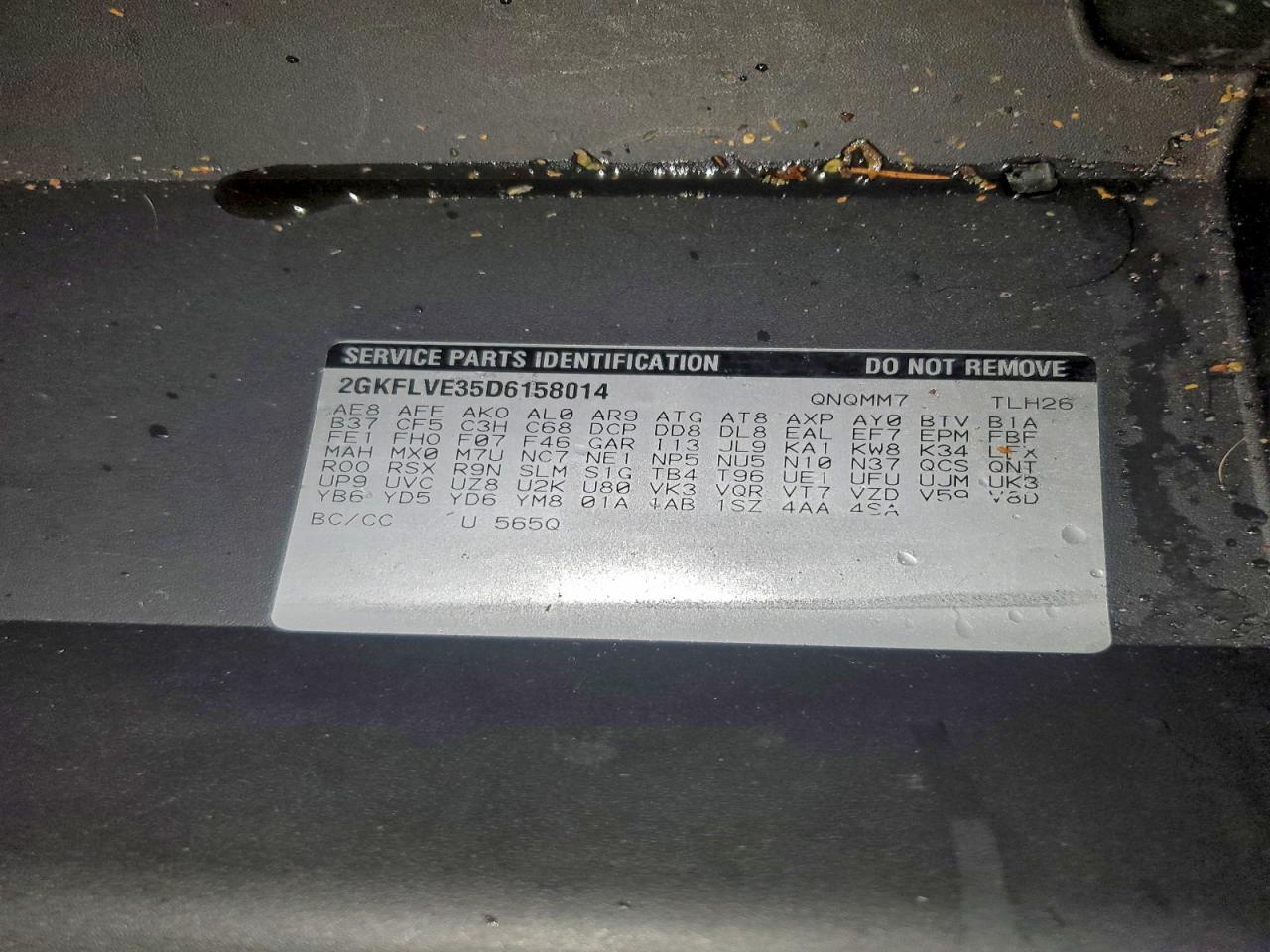 2013 GMC Terrain Slt VIN: 2GKFLVE35D6158014 Lot: 94461425