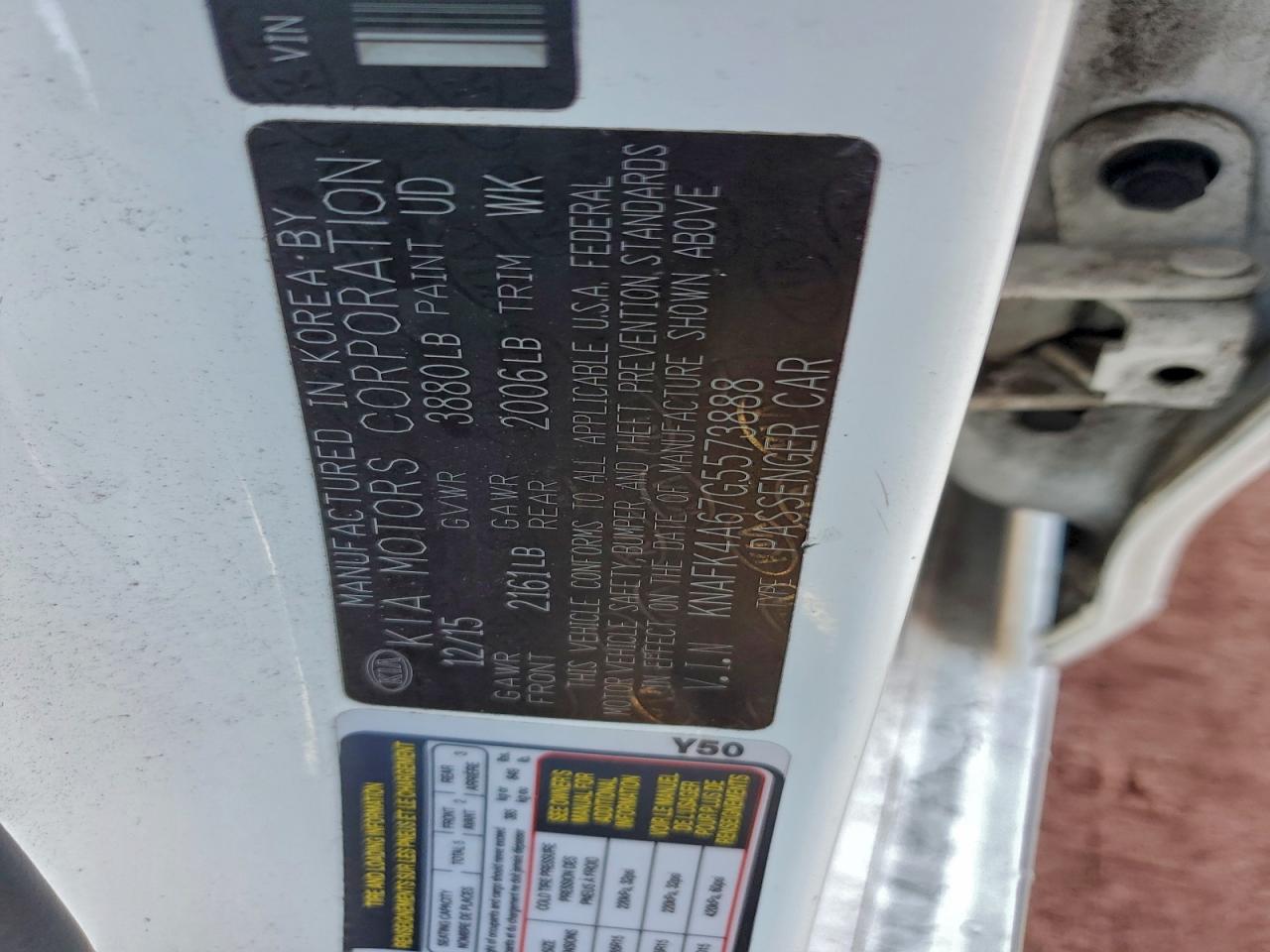 2016 Kia Forte Lx VIN: KNAFK4A67G5573888 Lot: 94099285