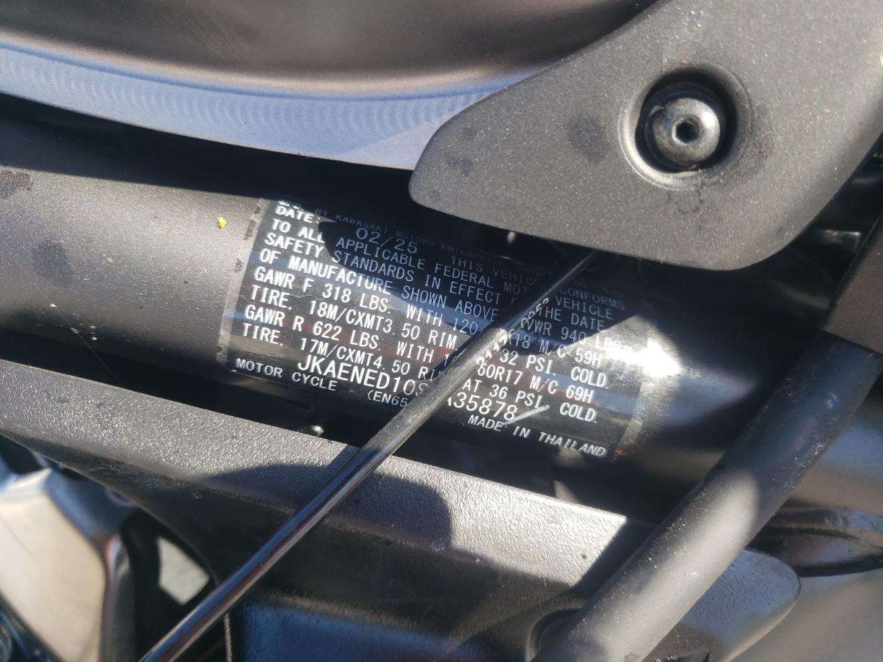 2025 Kawasaki En650 D VIN: JKAENED10SDA35878 Lot: 85429735