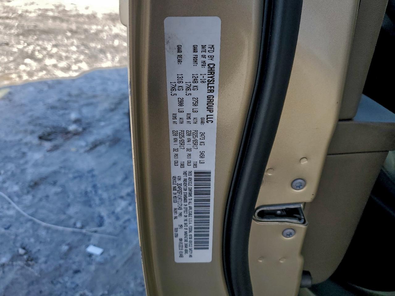 2010 Dodge Journey Sxt VIN: 3D4PG5FV1AT117149 Lot: 94348415