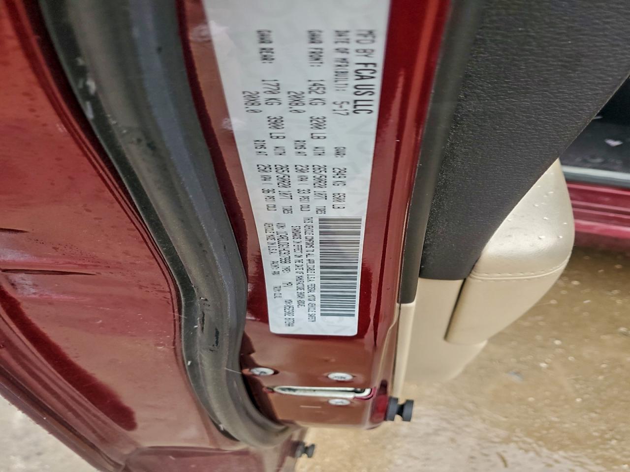 2017 Dodge Durango Gt VIN: 1C4RDJDG1HC917998 Lot: 93935535