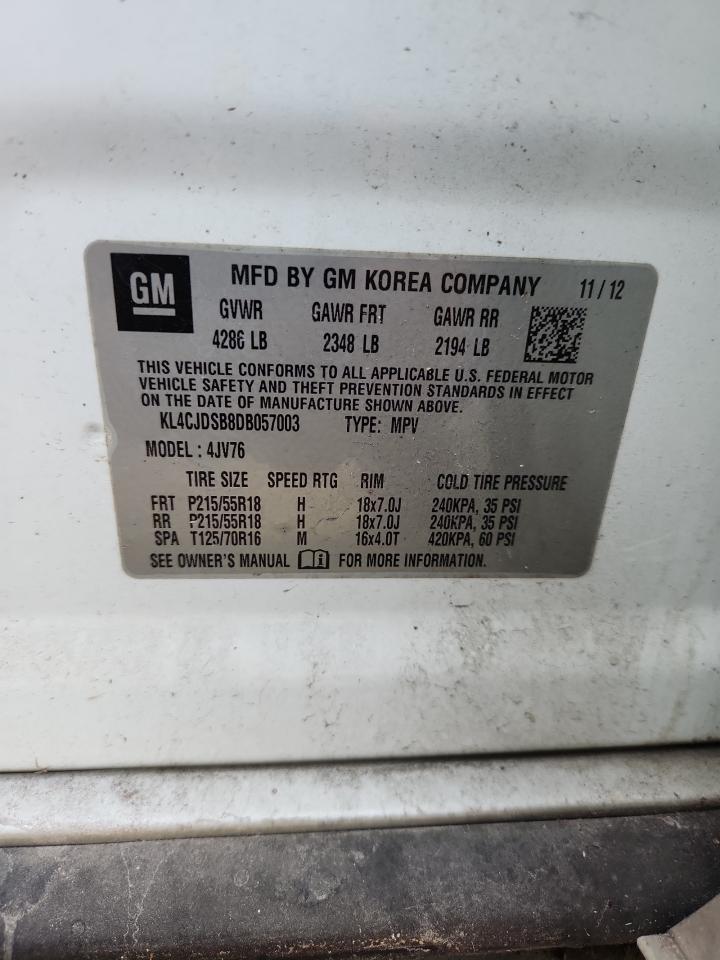 2013 Buick Encore Premium VIN: KL4CJDSB8DB057003 Lot: 93307395