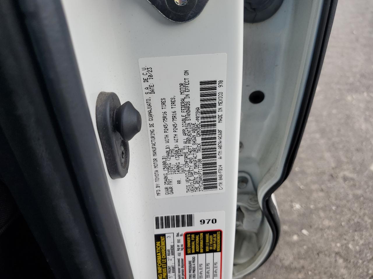 2023 Toyota Tacoma Double Cab VIN: 3TYCZ5AN1PT177100 Lot: 92599765