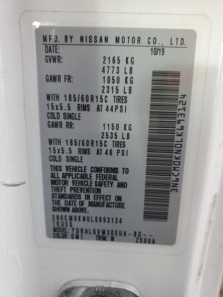 2020 Nissan Nv200 2.5S VIN: 3N6CM0KN0LK693124 Lot: 94138405