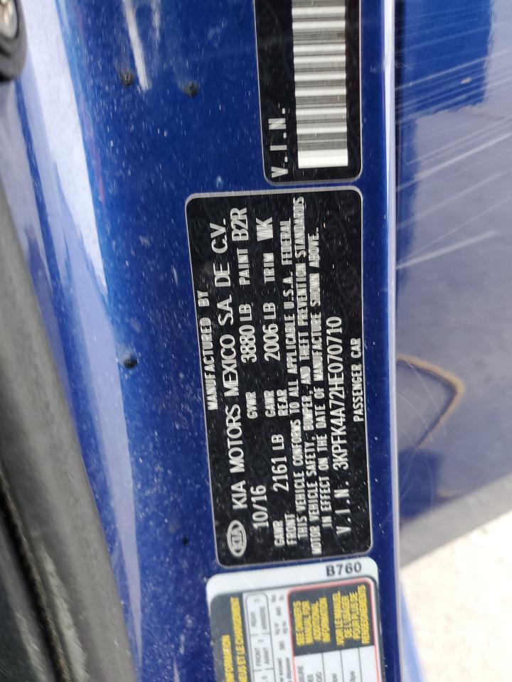 2017 Kia Forte Lx VIN: 3KPFK4A72HE070710 Lot: 91674475