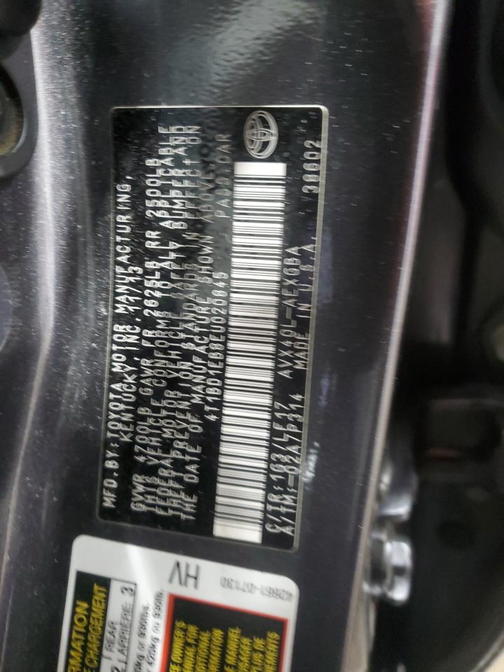 2014 Toyota Avalon Hybrid VIN: 4T1BD1EB8EU020845 Lot: 92806885