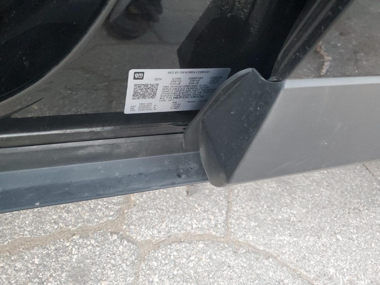 2025 Chevrolet Trax 1Lt VIN: KL77LHEP3SC196539 Lot: 92202215