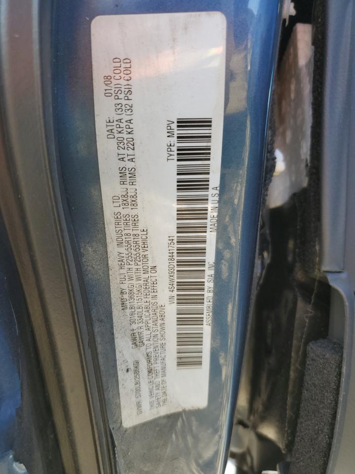 2008 Subaru Tribeca Limited VIN: 4S4WX93D184417541 Lot: 93427115